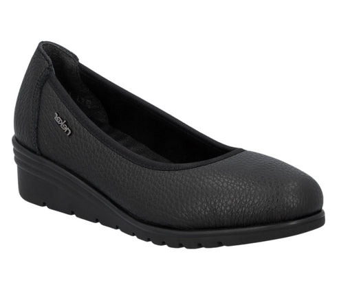 Balerini casual, femei, RIEKER ANTISTRESS, L5360-00 negru, piele naturala
